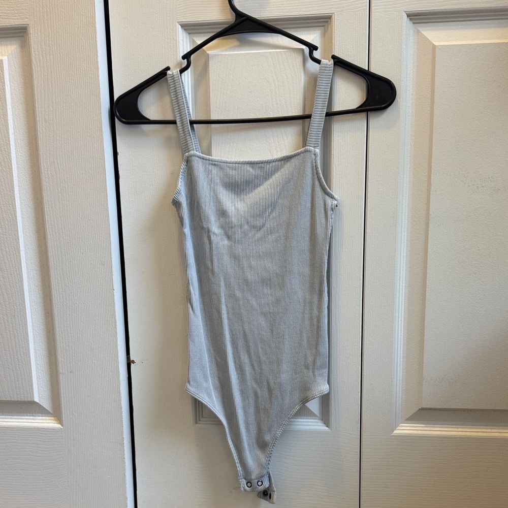 Express Strappy Back Light Blue Bodysuit
